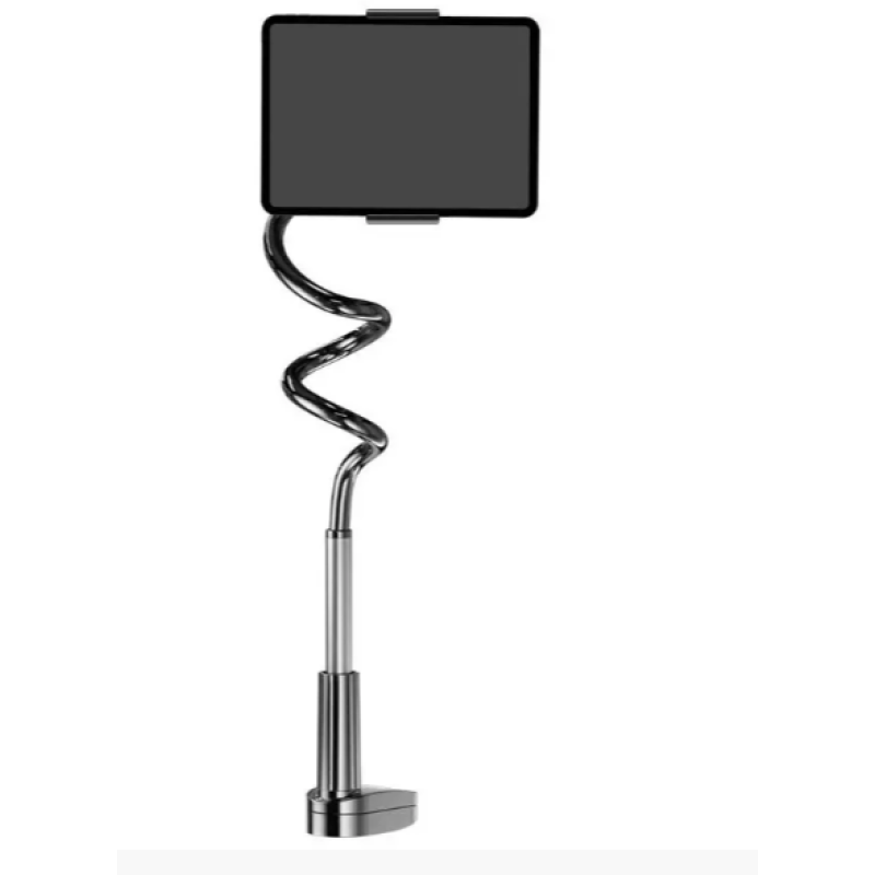 ГНУЧКИЙ ТРИМАЧ ДЛЯ ТЕЛЕФОНУ ПЛАНШЕТУ З ПРИЩІПКОЮ 120 см ЧОРНИЙ