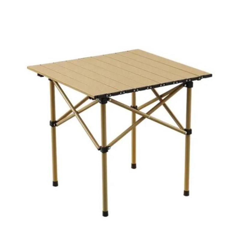 Легкий, алюмінієвий складний стіл для кемпінгу, вечірки, пікніка. Туристичний розкладний стіл у чохлі 53x51x50 см