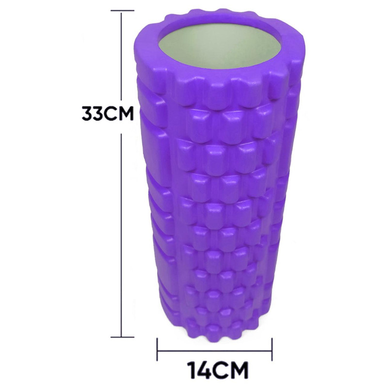 Ролик масажний EasyFit Grid Roller 33 см v.1.1 Фіолетовий S53-1165