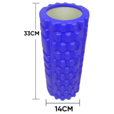 Ролик массажный EasyFit Grid Roller 33 см v.1.1 Синий S53-1163