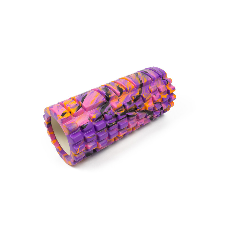Ролик масажний EasyFit Grid Roller 33 см v.1.1 Multi Фіолетовий S53-1170