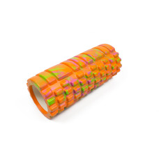 Ролик масажний EasyFit Grid Roller 33 см v.1.1 Multi Помаранчевий S53-1169