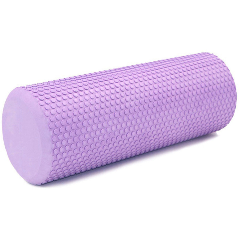 Ролик масажний EasyFit Foam Roller 30 см Бузковий S53-1181