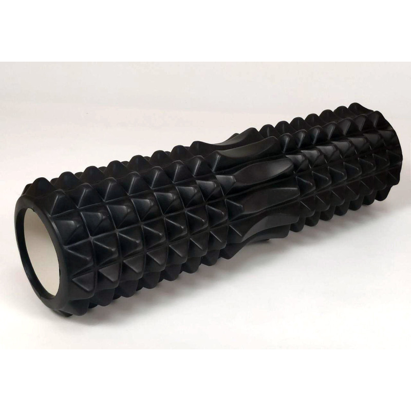 Ролик масажний EasyFit Grid Roller 45 см v.2.2 Чорний S53-1188