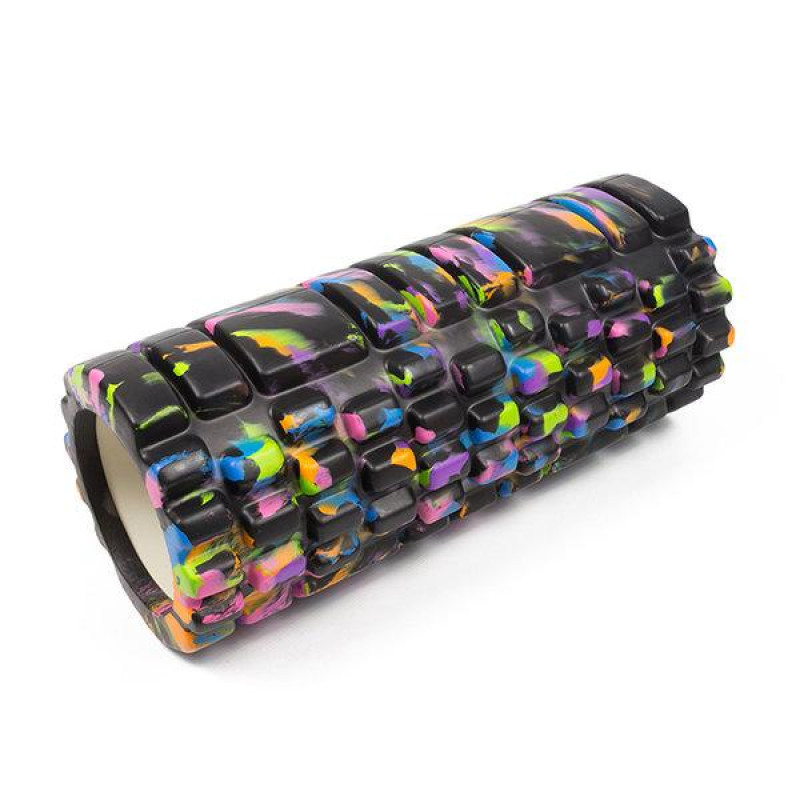 Ролик масажний EasyFit Grid Roller 33 см v.1.1 Multi Чорний S53-1167