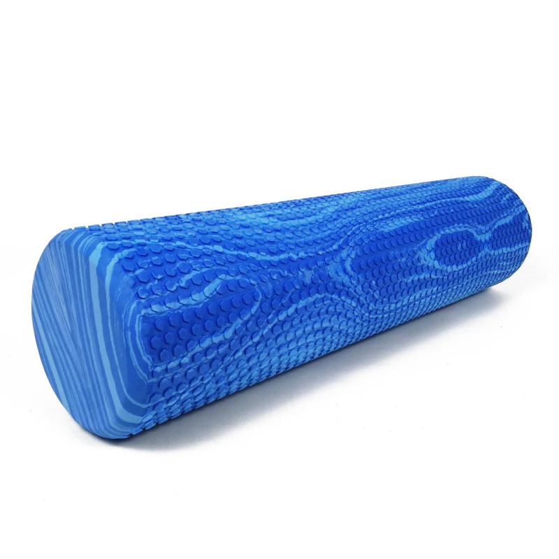 Ролик массажный EasyFit Foam Roller 60 см двухцветный Синий-голубой S53-1212