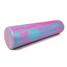 Ролик массажный EasyFit Foam Roller 60 см двухцветный Мятный-розовый S53-1213