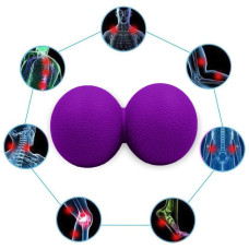 Мячик массажный EasyFit TPR двойной 12х6 см фиолетовый S53-1243 Мячик массажный EasyFit TPR двойной 12х6 см фиолетовый S53-1243