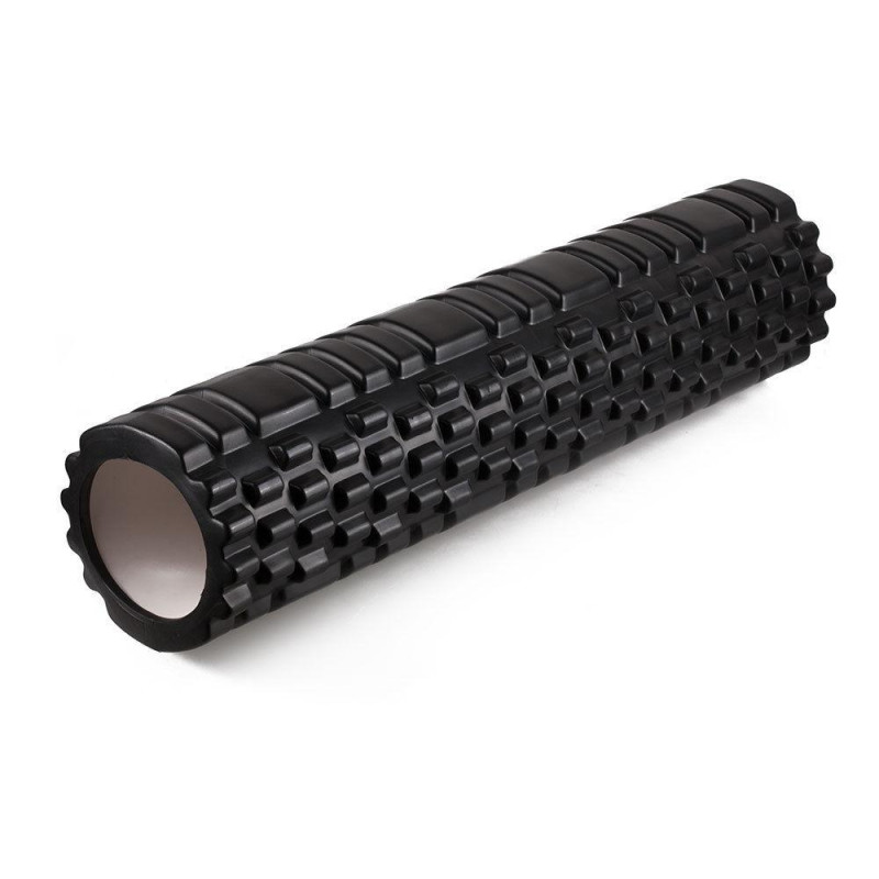 Ролер масажний EasyFit Grid Roller 60 см v.3.1 чорний S53-1265
