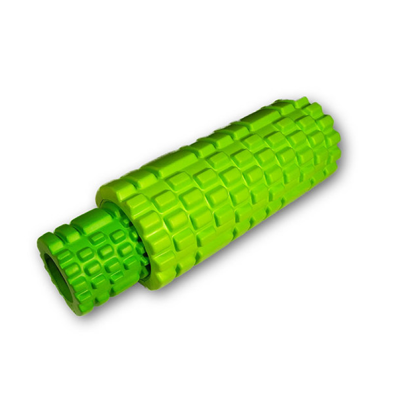 Ролик массажный EasyFit Grid Roller Double 33 см Салатовый S53-1417