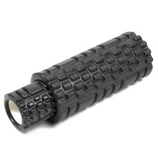 Ролик масажний EasyFit Grid Roller Double 33 см Чорний S53-1414