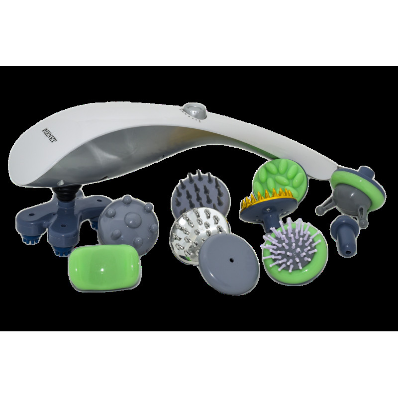 Ручной массажер Zenet ZET-718 универсальный вибромассажер для тела с 10 насадками S55-730932283