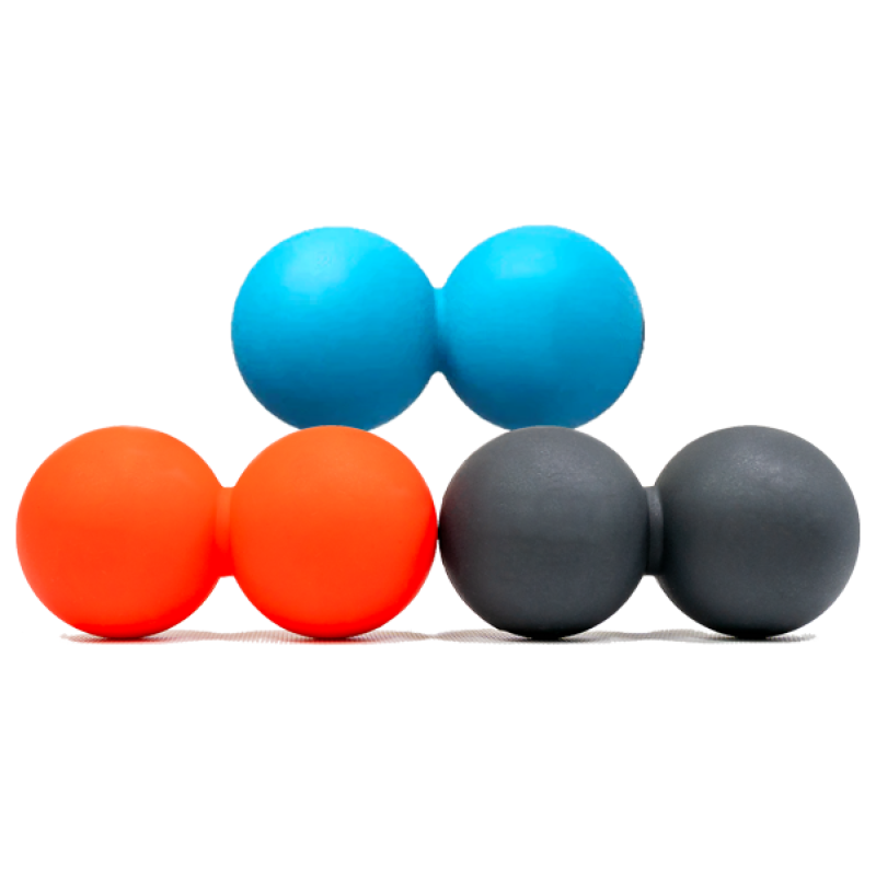 Двойной тяжелый фасциальный массажный мяч Ortek 12х6см