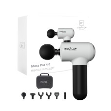 Перкусійний масажер для тіла і м'язів Medica+ MassHand Pro 4.0 White S44-1974647252 Перкусійний масажер для тіла і м'язів Medica+ MassHand Pro 4.0 White S44-1974647252