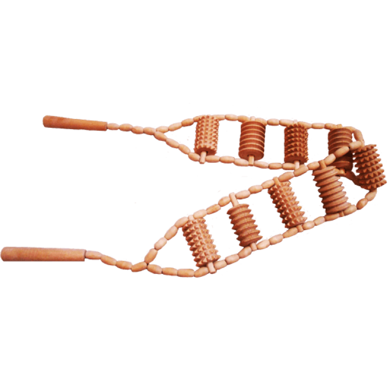Комбинированный деревянный массажер для спины.