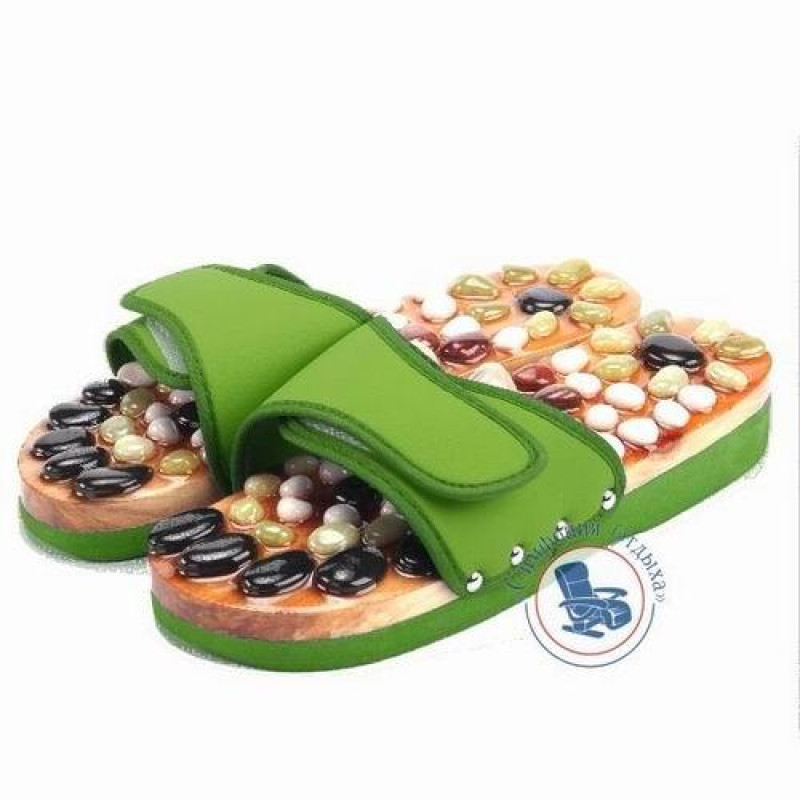 Масажні тапочки з підошвою з натуральних каменів Medic Spa