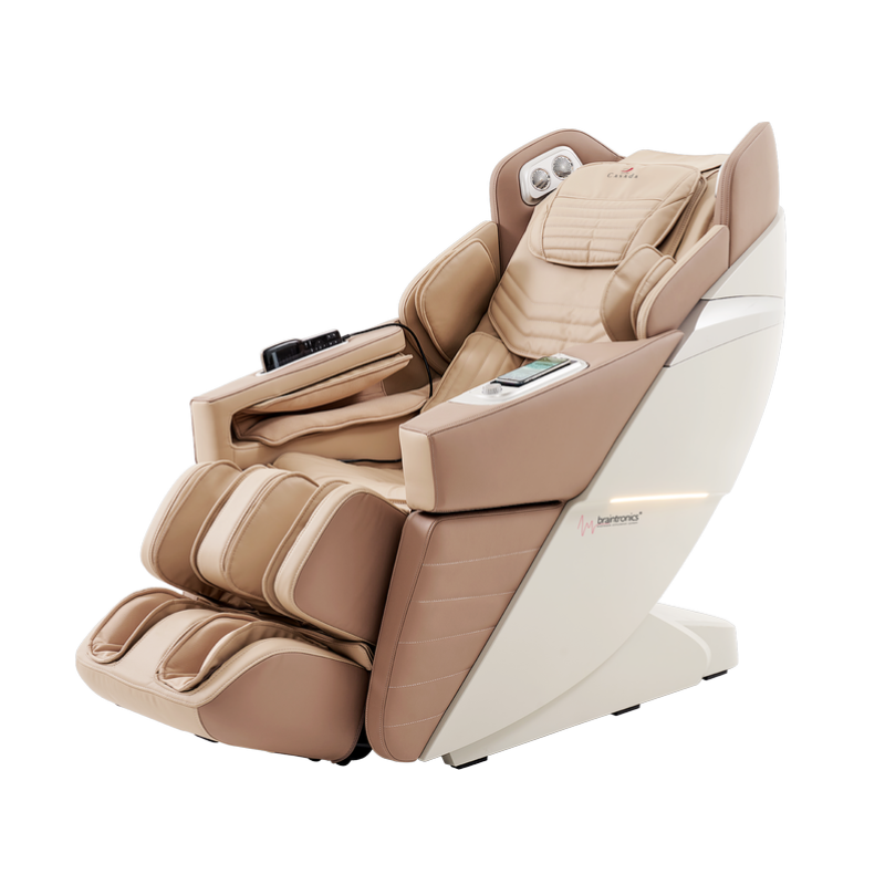 Крісло масажне Casada AlphaSonic III White Khaki S29-100969