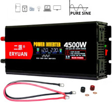 Инвертор 12 220 4500Вт Чистый Синус преобразователь напряжения 12V 220V для дома инвертор 4500W 2 розетки