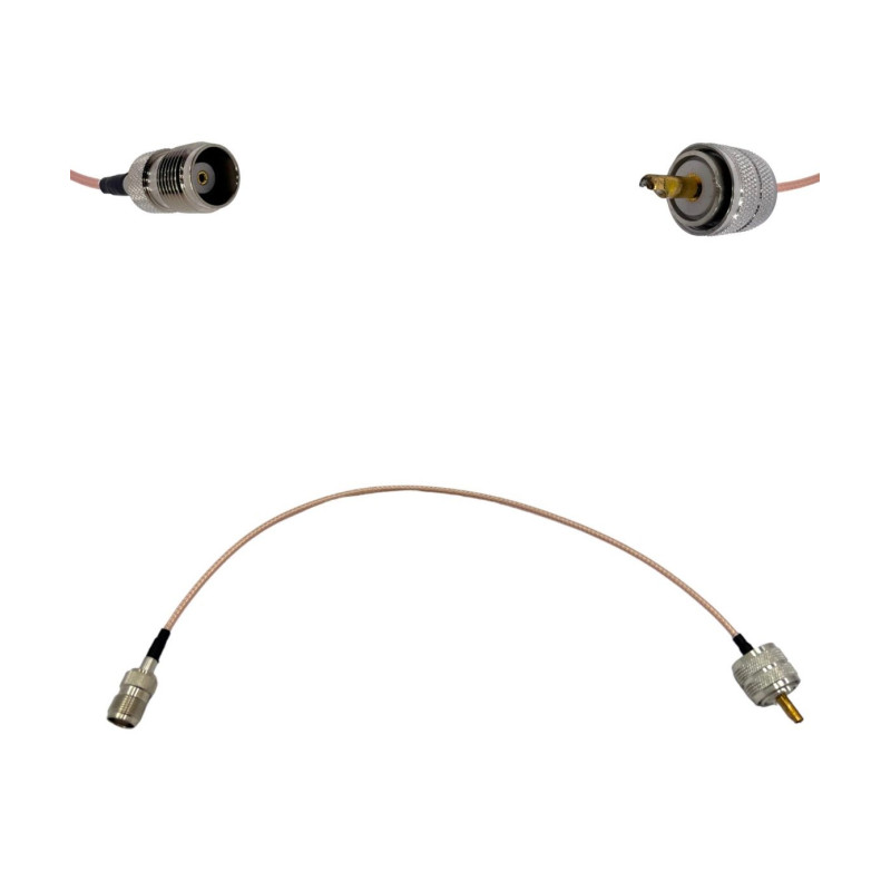 Пігтейл UHF-Male - TNC-Female ВЧ кабель перехідник RG316 довжина 30 см