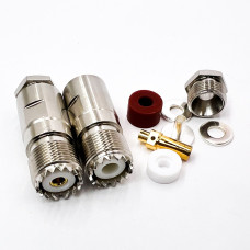 Роз'єм UHF-Female (SO239) на кабель RG-58 під пайку