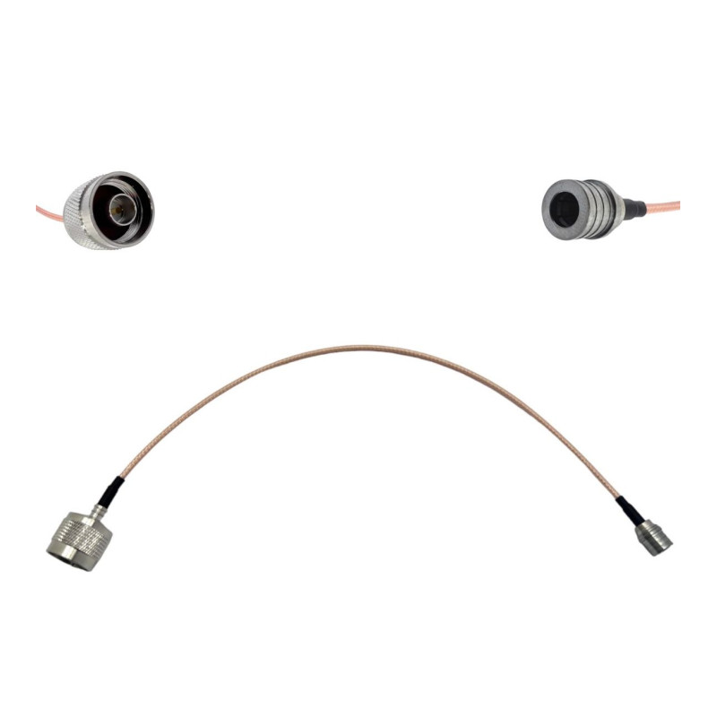 Пигтейл QMA-Male-N-Type-Male ВЧ кабель переходник RG316 длинна 30 см