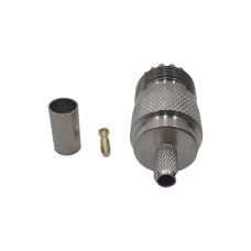 Разъем UHF-Female (SO239) на кабель RG223 под обжим