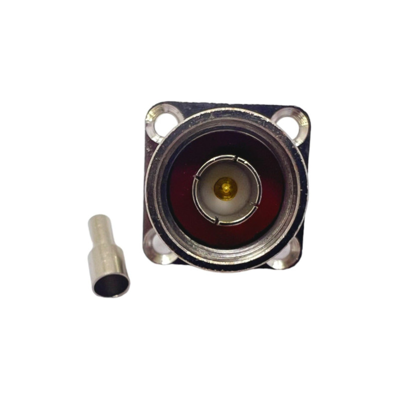 Разъем N-Type-Male папа на кабель RG316 фланцевый