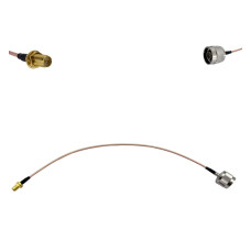 Пигтейл N-Type-Male - RP-SMA-Female ВЧ кабель переходник RG316 длинна 30 см Пигтейл N-Type-Male - RP-SMA-Female ВЧ кабель переходник RG316 длинна 30 см