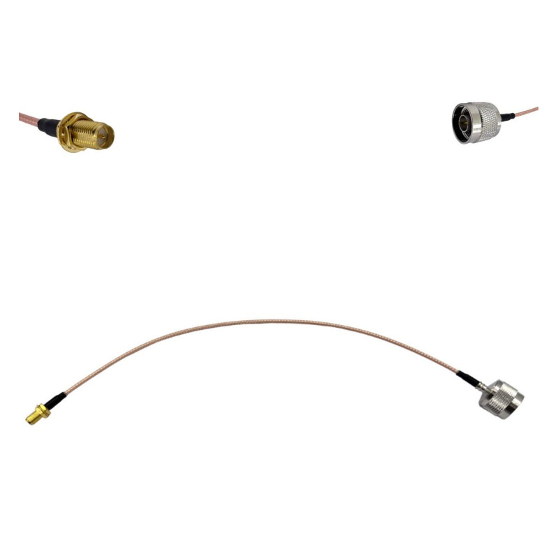 Пигтейл N-Type-Male - RP-SMA-Female ВЧ кабель переходник RG316 длинна 30 см