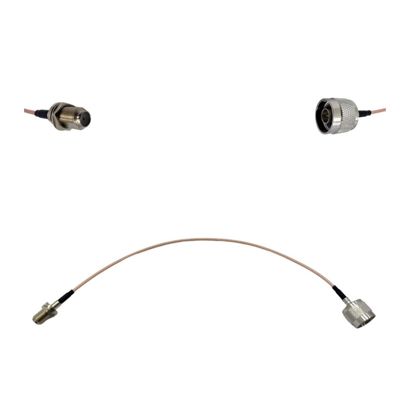 Пігтейл N-Type-Male - F-Female ВЧ кабель перехідник RG316 довжина 30 см