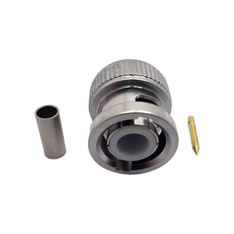 Роз'єм BNC-Male-RG174 на кабель RG174 під обтиск