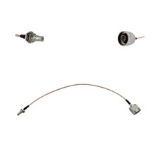 Пигтейл N-Type-Male - QMA-Female ВЧ кабель переходник RG316 длинна 30 см