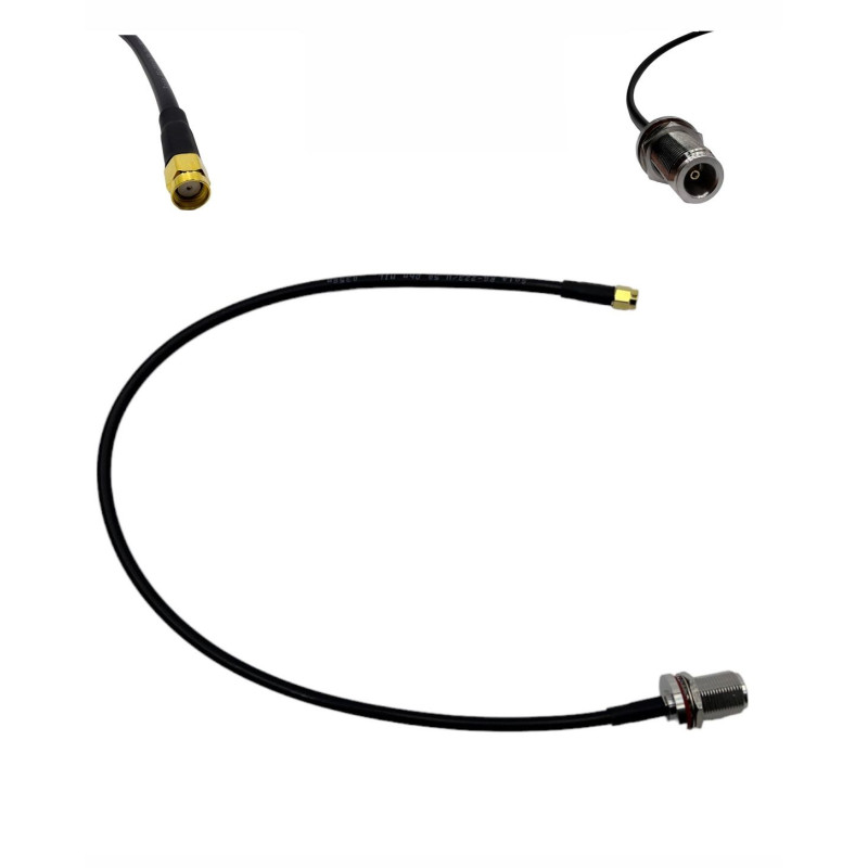 Пігтейл RP-SMA-Male - N-Type-Female ВЧ кабель перехідник RG223 50 см