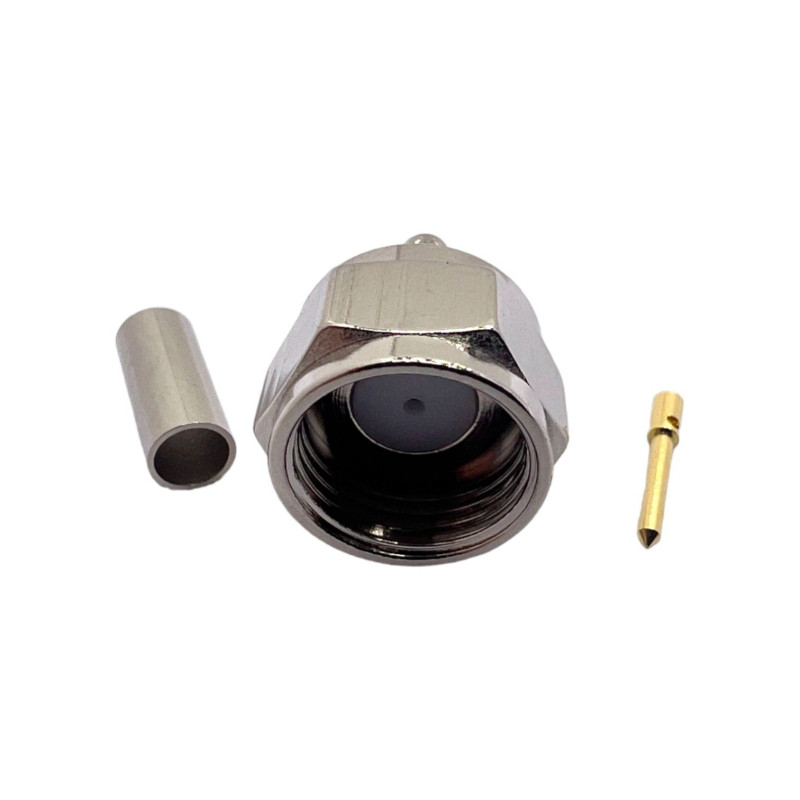 Разъем F-Male на кабель RG174 под обжим