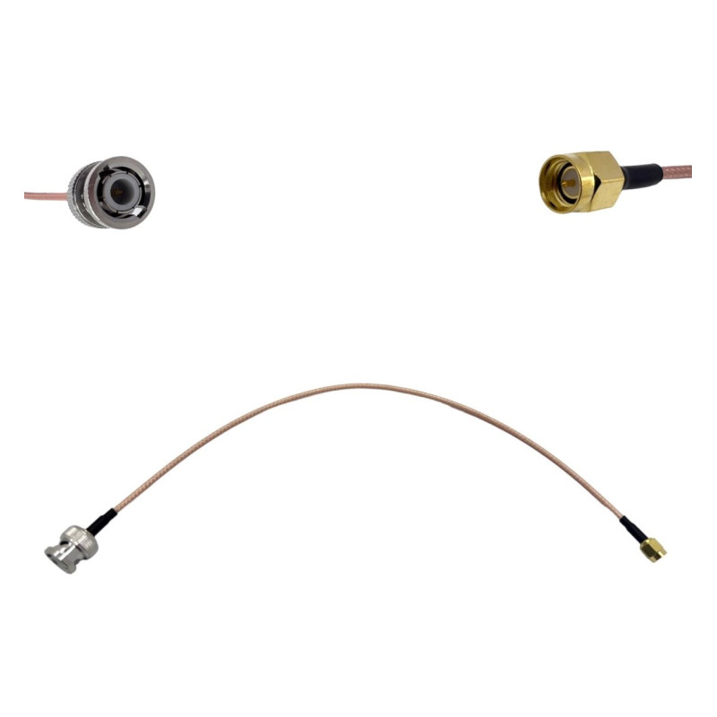 Пигтейл SMA-Male - BNC-Male ВЧ кабель переходник RG316 длинна 30 см