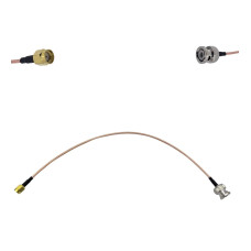 Пігтейл RP-SMA-Male - BNC-Male ВЧ кабель перехідник RG316 довжина 30 см Пігтейл RP-SMA-Male - BNC-Male ВЧ кабель перехідник RG316 довжина 30 см