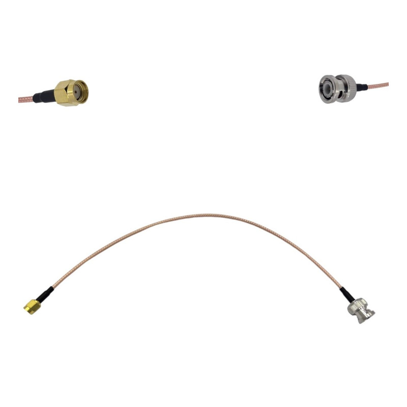 Пігтейл RP-SMA-Male - BNC-Male ВЧ кабель перехідник RG316 довжина 30 см