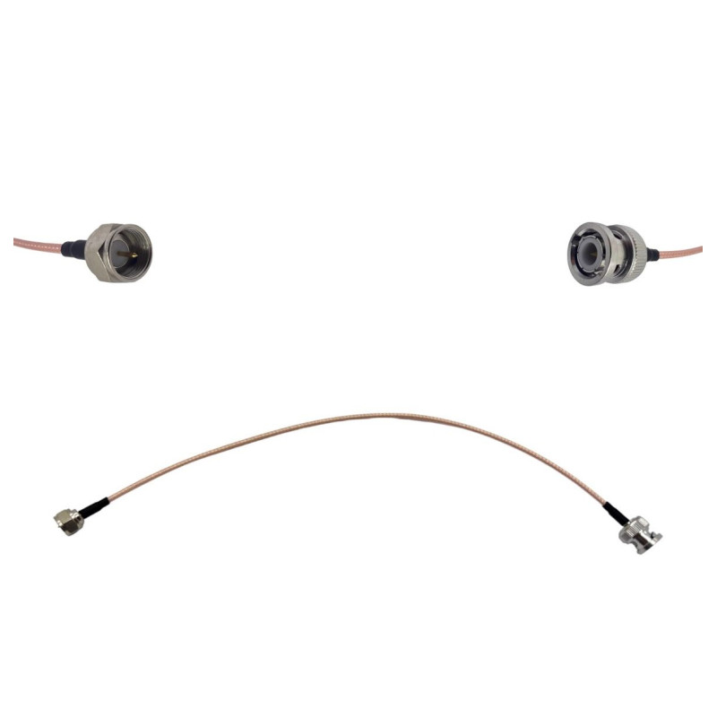 Пігтейл F-Male - BNC-Male ВЧ кабель перехідник RG316 довжина 30 см