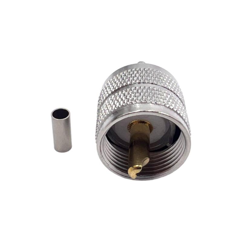 Роз'єм UHF-Male (PL259) на кабель RG316 під обтиск