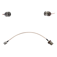 Пигтейл BNC-Male - UHF-Female ВЧ кабель переходник RG316 длинна 30 см