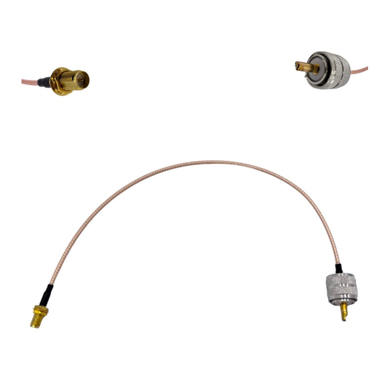 Пигтейл UHF-Male - RP-SMA-Female ВЧ кабель переходник RG316 длинна 30 см