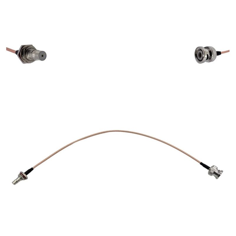 Пігтейл BNC-Male - QMA-Female ВЧ кабель перехідник RG316 довжина 30 см