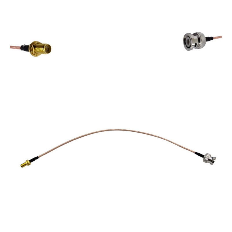 Пигтейл BNC-Male - RP-SMA-Female ВЧ кабель переходник RG316 длинна 30 см