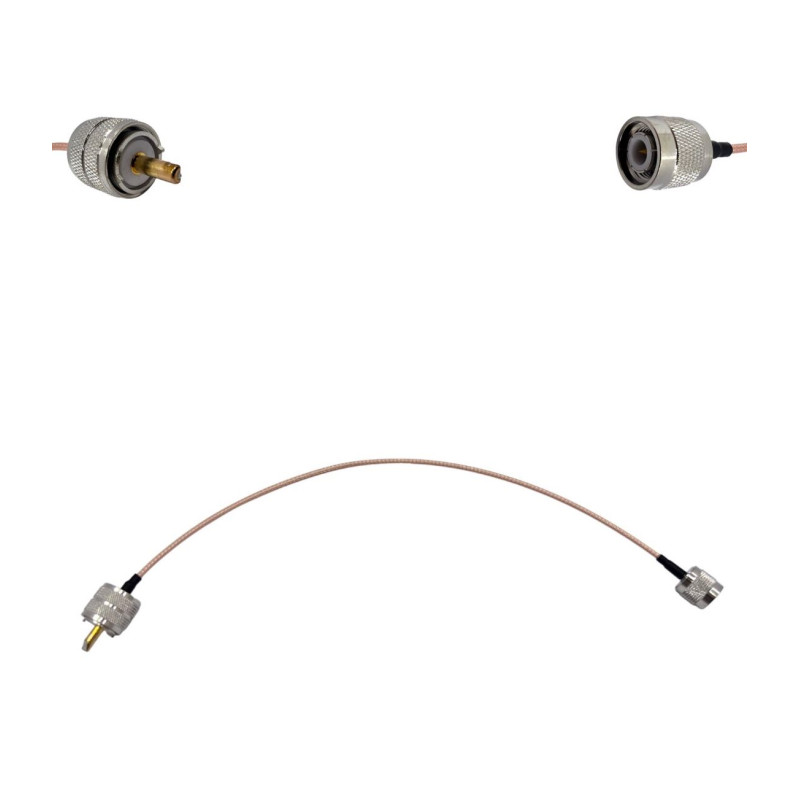 Пигтейл UHF-Male - TNC-Male ВЧ кабель переходник RG316 длинна 30 см