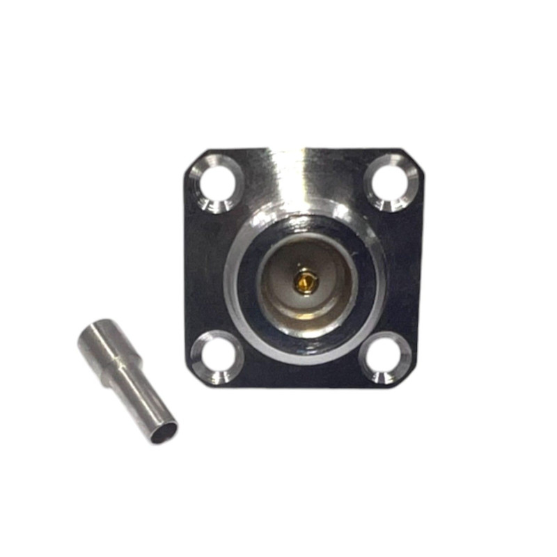 Разъем N-Type-Female мама на кабель RG316 фланцевый