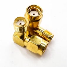 Перехідник RP-SMA-Male - SMA-Female (конектор папа - мама) кутовий Перехідник RP-SMA-Male - SMA-Female (конектор папа - мама) кутовий