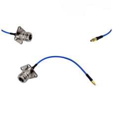 Пігтейл N-Type-Female Фланцевий - MMCX-Male ВЧ кабель перехідник ss405 15 см Пігтейл N-Type-Female Фланцевий - MMCX-Male ВЧ кабель перехідник ss405 15 см