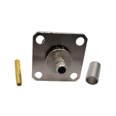 Разъем N-Type-Female мама на кабель RG58 фланцевый Разъем N-Type-Female мама на кабель RG58 фланцевый