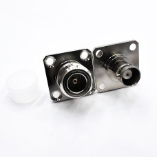 Переходник N-Type-Female - BNC-Female (коннектор мама - мама) фланцевый