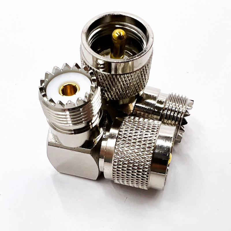 Переходник UHF-Male - N-Type-Female (коннектор папа - мама) угловой